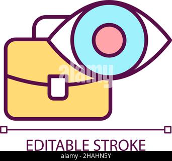 Job search RGB color icon Stock Vector