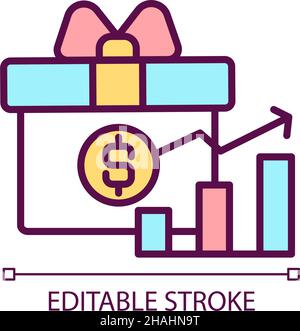 Motivational present RGB color icon Stock Vector