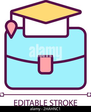 Workplace training RGB color icon Stock Vector