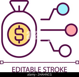 Budget allocation RGB color icon Stock Vector Image & Art - Alamy