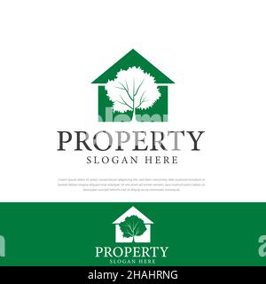 Tree house illustration design logo.symbol,tree icon,house,Brand Identity,modern logo, Logo Design Vector Illustration Template Stock Vector