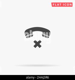 Hang Up flat vector icon. Hand drawn style design illustrations. Stock Vector