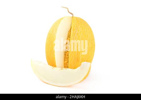 Orange melon isolated on a white background cutout Stock Photo