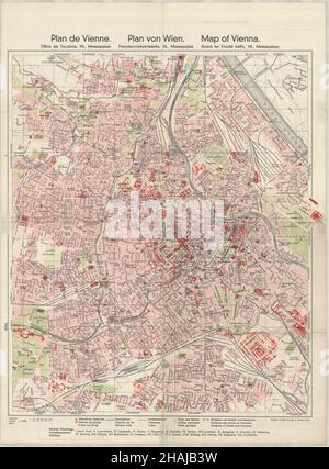 Old Vienna Map Stock Photo - Alamy