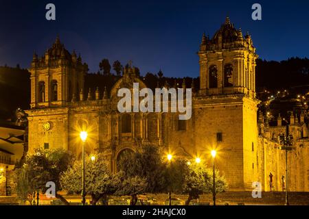 Cusco Cathedral (Catedral Basilica de la Virgen de la Asuncion), Plaza de Armas, Cusco, Peru Stock Photo