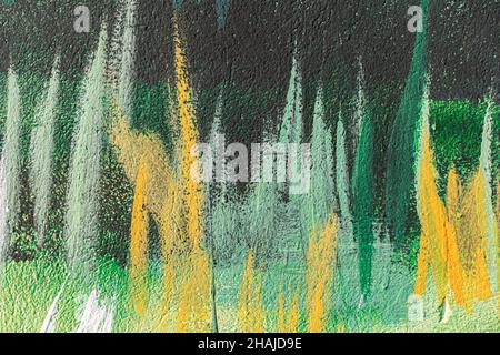 Wall with multi-colored paints as an background. Stock Photo