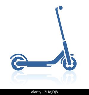 Electric kick scooter Icon, eco transport for city lifestyle, vector Stock Vector