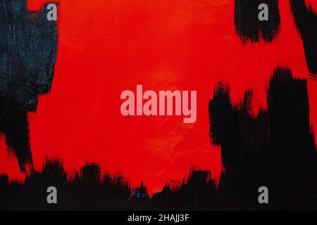 black red painted wall texture as background Stock Photo