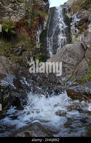 Waterfall walk, Carding Mill Valley, Church Stretton, Shropshire Stock Photo