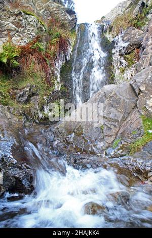 Waterfall walk, Carding Mill Valley, Church Stretton, Shropshire Stock Photo