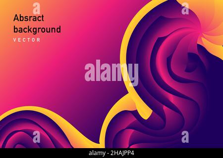 Abstract graphic liquid background. Rainbow shiny wave illustration bright vector design. Stock Vector