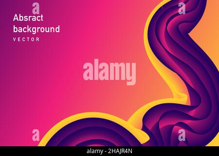 Abstract graphic liquid background. Rainbow shiny wave illustration bright vector design. Stock Vector