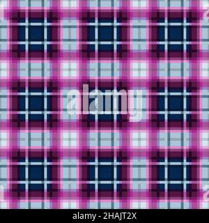 Tartan Scottish seamless pattern in muted blue, pink and gray colors, texture for flannel shirt, plaid, tablecloths, clothes, blankets and other texti Stock Vector