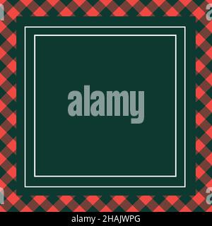 Tablecloth design template with classic vichy pattern. Vector illustration. Stock Vector