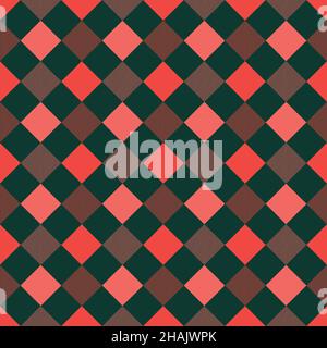 Vector illustration with traditional gingham seamless pattern. Stock Vector