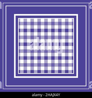 Vector illustration for scarf design with vichy pattern. Stock Vector