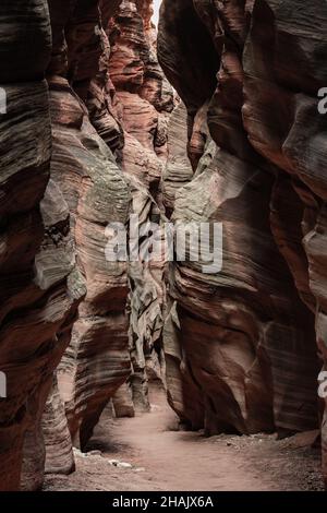 Beaten Down Trail Through Buckskin Gulch Slot Canyon in southern Utah Stock Photo