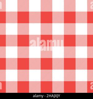 Vector seamless pattern with vichy check plaid graphic. Stock Vector