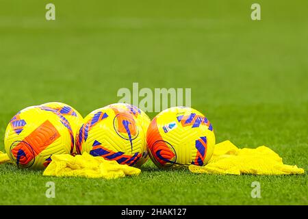 Official Nike Serie A Matchball during the Serie A 2021/22 football match between FC Internazionale and Cagliari Calcio at Giuseppe Meazza Stadium, Mi Stock Photo