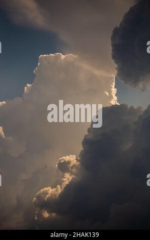 Rainy clouds in the sky during the day Stock Photo