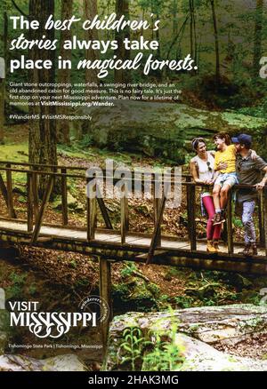 Full Page ad in the November 2021 Travel+Leisure magazine, USA Stock Photo
