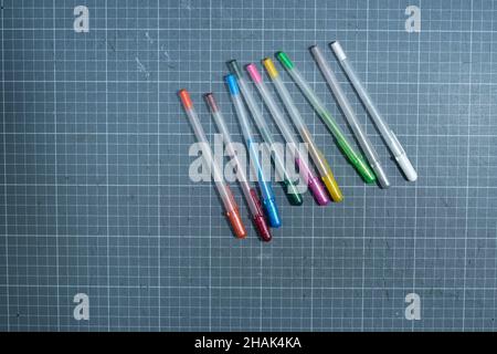 Colorful pens and pencils ready for some coloring Stock Photo