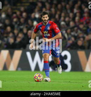 London, UK. 13th Dec, 2021. James Tomkins of Crystal Palace in action during the Premier League match between Crystal Palace and Everton at Selhurst Park, London, England on 12 December 2021. Photo by Ken Sparks. Editorial use only, license required for commercial use. No use in betting, games or a single club/league/player publications. Credit: UK Sports Pics Ltd/Alamy Live News Stock Photo