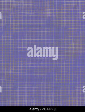 Violet purple background with golden irregular checked textured pattern. Stock Photo