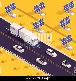 electric cars charging on electrical charge station with solar panels ...