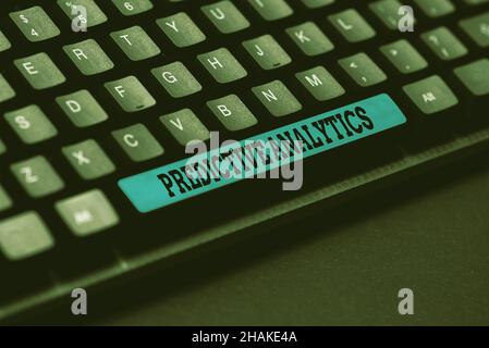 Conceptual caption Predictive Analytics. Conceptual photo Optimize Collection Achieve CRM Identify Customer Word Processing Program Ideas, Logging Stock Photo