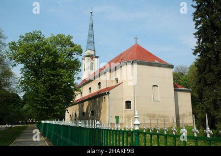 ADA, SERBIA - Apr 29, 2006: Ada Serbia 2003, 2006 and 2011 Roman Catholic Church of the Holy Spirit. The church was built in 1795 in the neo-baroque s Stock Photo