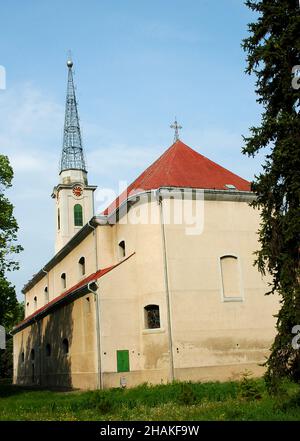 ADA, SERBIA - Apr 29, 2006: Ada Serbia 2003, 2006 and 2011 Roman Catholic Church of the Holy Spirit. The church was built in 1795 in the neo-baroque s Stock Photo