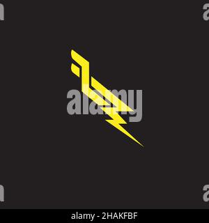 LP letter based lightning symbol scandinavian style vector format for design element or any other purpose Stock Vector