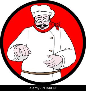 chef draw design Stock Vector