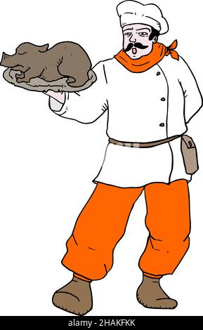 Chef men Stock Vector