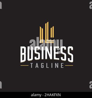 ML monogram logo. crown shape icon. art deco style Stock Vector