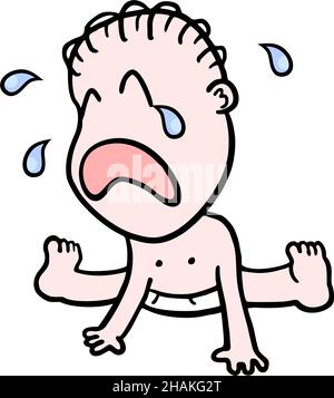 Cry baby Stock Vector