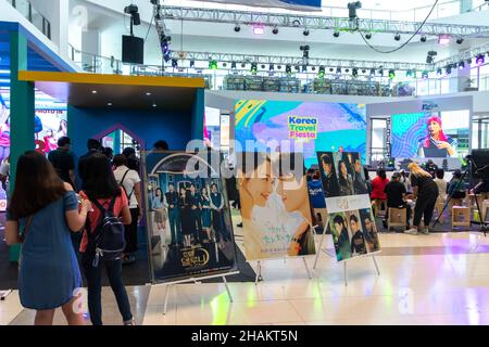 Dec 5 , 2021 People who visited the Korea Travel Fiesta at Ayala Manila Bay Mall, Metro Manila, Philippines Stock Photo