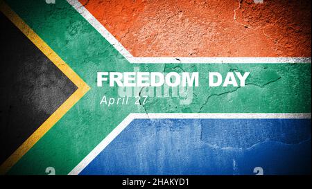 South Africa Freedom Day (Afrikaans: Vryheidsdag) is a public holiday in South Africa celebrated on 27 April. Background, poster, card, banner design. Stock Vector