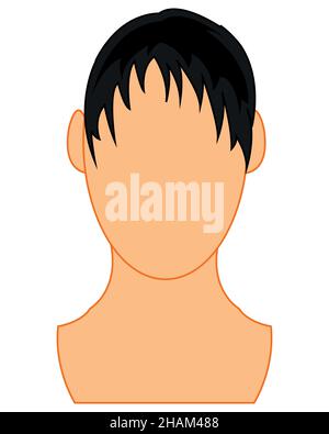 Head of the person mannequin on white background is insulated Stock Vector