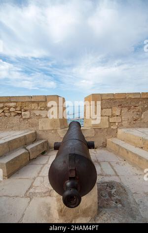 Weapons of war displayed for your visit Stock Photo