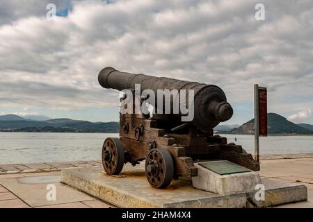 Weapons of war displayed for your visit Stock Photo