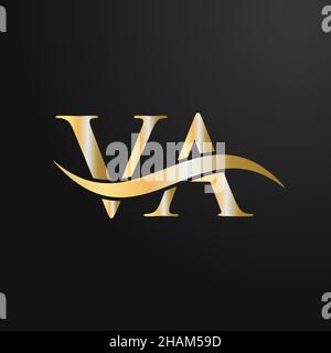 Letter VA Logo Design Template. VA, V A Letter Logo Modern, Flat ...