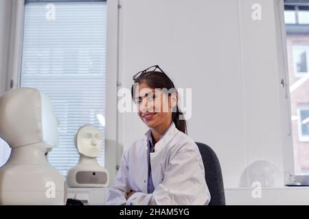 Portrait of smiling female engineer Stock Photo