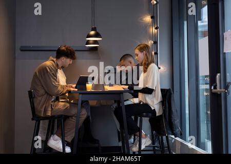 Coworkers having meeting Stock Photo