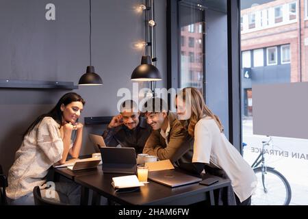 Coworkers having meeting Stock Photo