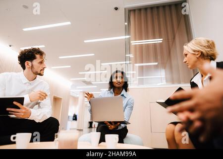 Coworkers having meeting Stock Photo