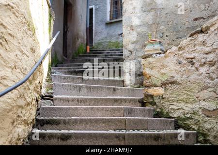 Stairs on the island of Isola Bella Stock Photo