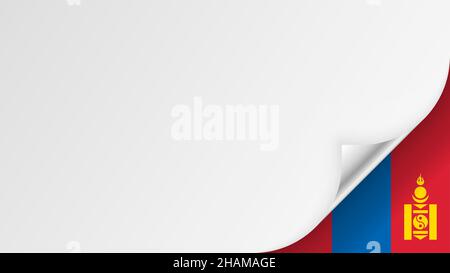 EPS10 Vector Patriotic background with Mongolia flag colors. An element of impact for the use you want to make of it. Stock Vector