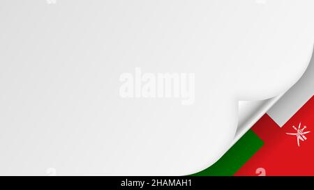 EPS10 Vector Patriotic background with Oman flag colors. An element of impact for the use you want to make of it. Stock Vector